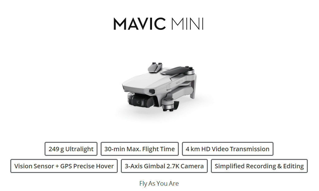 DJI Mavic Mini Review  Photo : DJI